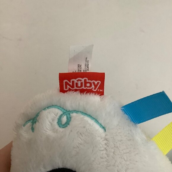 Nuby Cloud Chime Plush Toy Babies Silicone Teether Colorful Mirror Luv n' Care - Picture 4 of 7